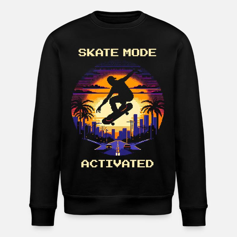 Skate Mode Enabled | Skateboarding - Stanley/Stella ROLLER Unisex Organic Sweatshirt - black
