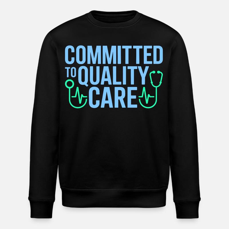 Nurse Practitioner Committed To Quality Nursing - Stanley/Stella ROLLER Unisex Organic Sweatshirt - black