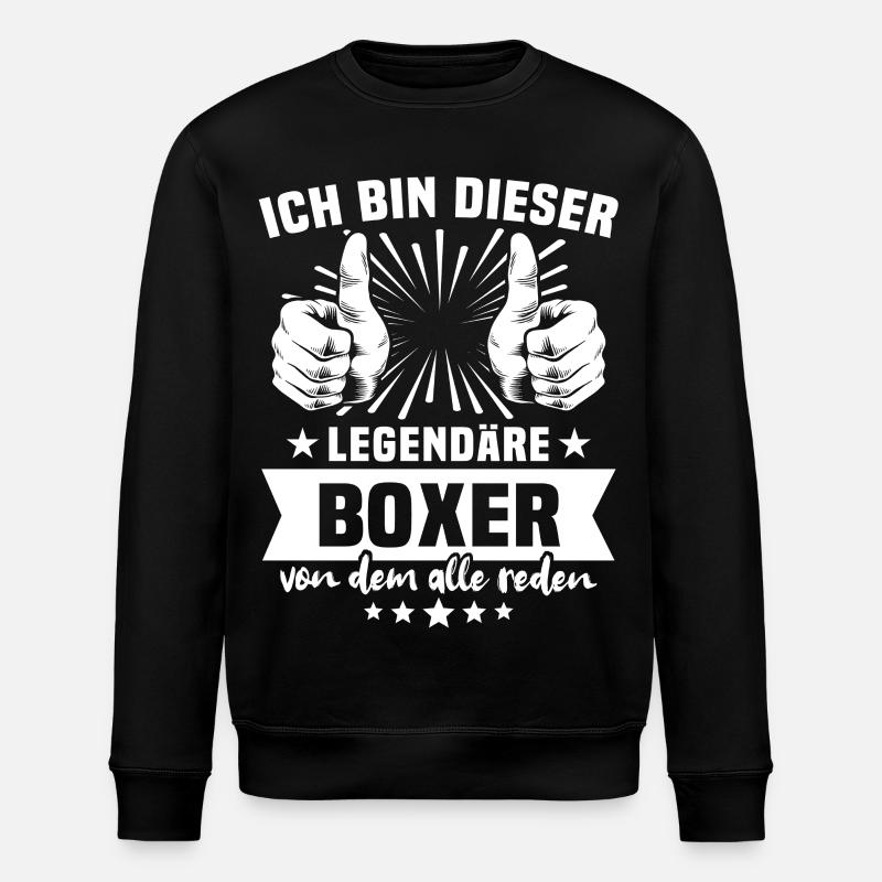 Boxer Legende - Stanley/Stella Unisex Bio-Sweatshirt ROLLER - Schwarz