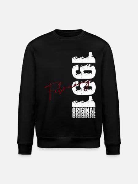 35th Birthday February 1991 Original Vintage - Stanley/Stella ROLLER Unisex Organic Sweatshirt - black