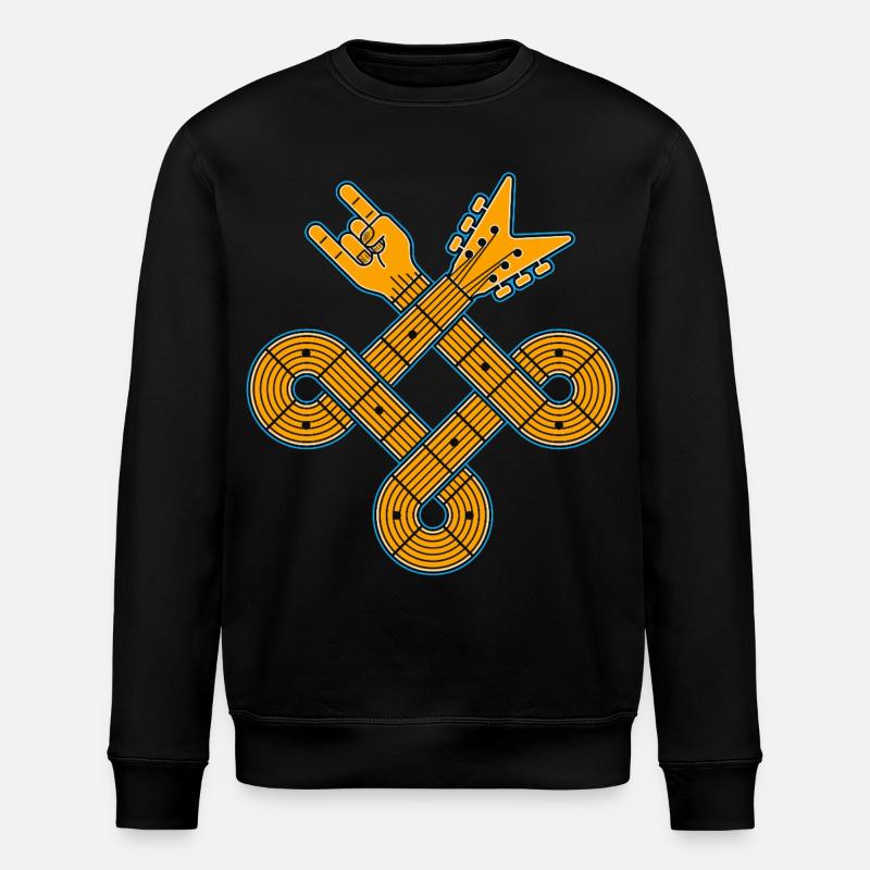Celtic Knot Guitar Emblem - Stanley/Stella Unisex Bio-Sweatshirt ROLLER - Schwarz