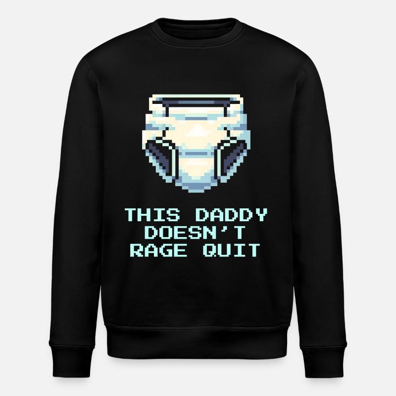 This daddy doesn't rage | Dad - Stanley/Stella ROLLER Unisex Organic Sweatshirt - black