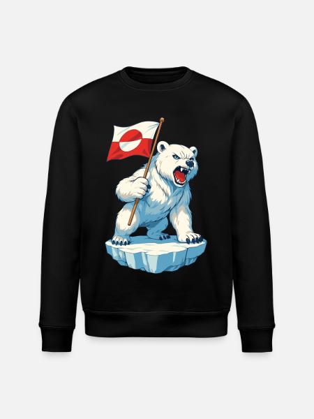 Grønlands flag Grønland er ikke til salg - Stanley/Stella økologisk unisex-sweatshirt ROLLER - sort