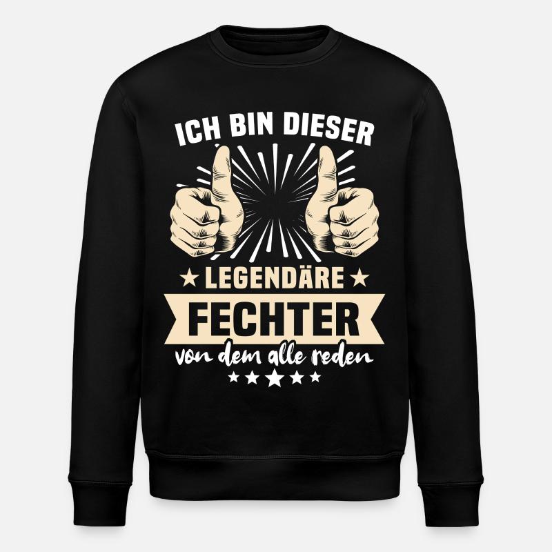 Fechter Sprüche - Stanley/Stella Unisex Bio-Sweatshirt ROLLER - Schwarz