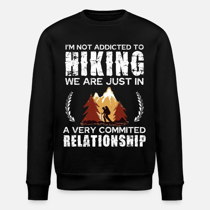 Hiking Commitment Tee Design - Stanley/Stella ROLLER Unisex Organic Sweatshirt - black