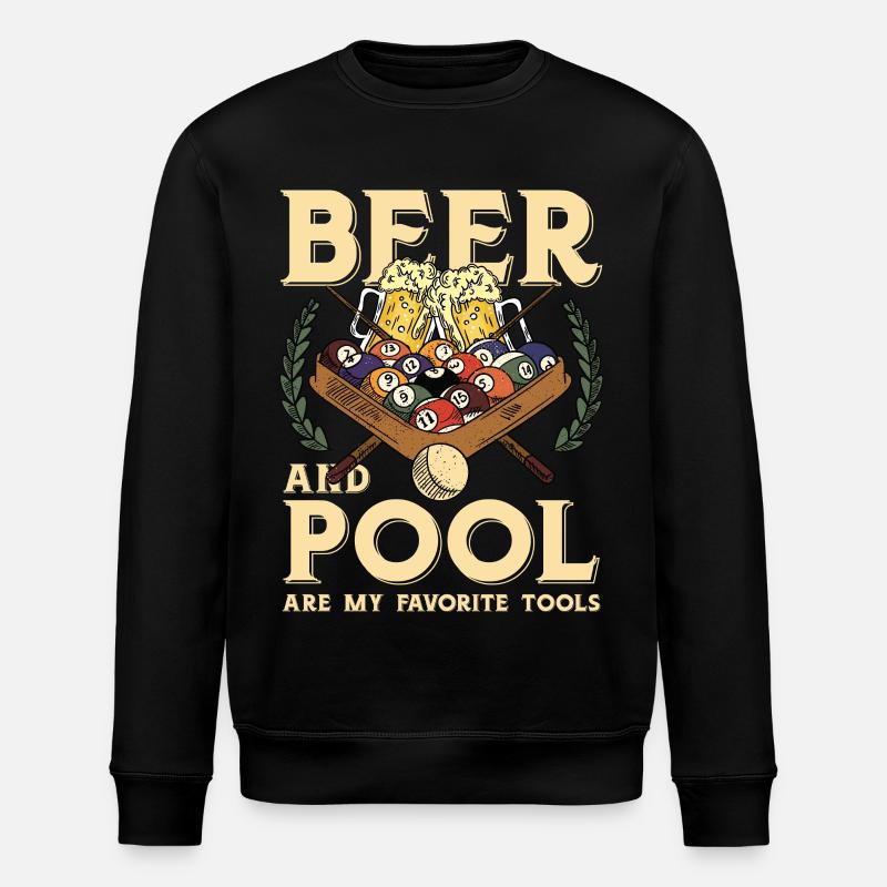 Bier und Pool – Lieblingswerkzeuge - Stanley/Stella Unisex Bio-Sweatshirt ROLLER - Schwarz