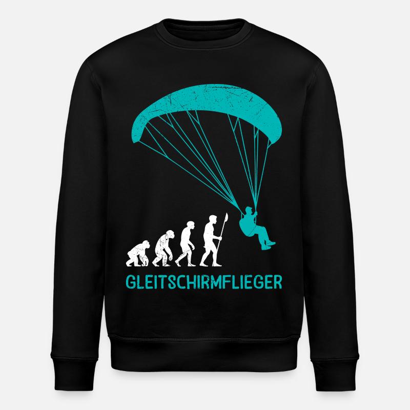 Paraglider GLEITSCHIRMFLIEGER LUSTIG - Stanley/Stella Unisex Bio-Sweatshirt ROLLER - Schwarz