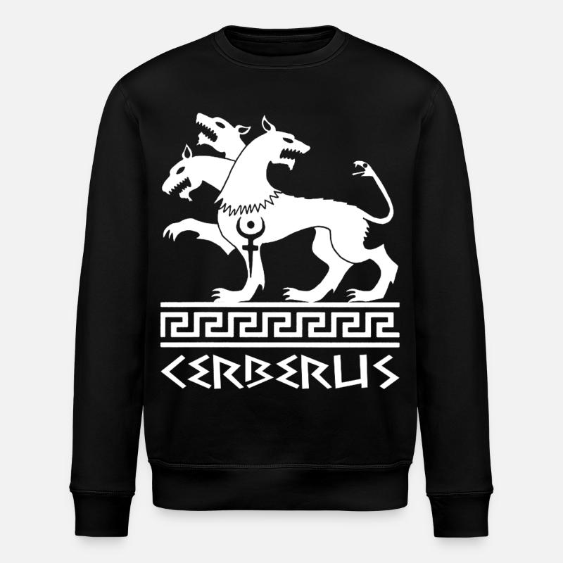 Chien Cerbère blanc - Sweat bio ROLLER Stanley/Stella Unisexe - noir
