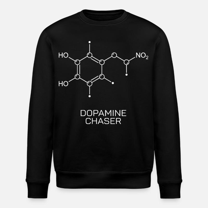 Dopamine Chaser Molecule - Stanley/Stella ROLLER Unisex Organic Sweatshirt - black