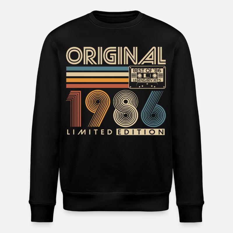 40e anniversaire Rétro Cadeau 1986 - Sweat bio ROLLER Stanley/Stella Unisexe - noir