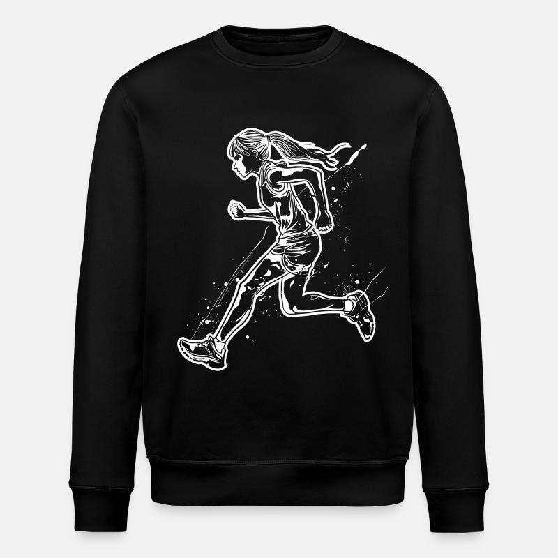 Sketch du coureur - Sweat bio ROLLER Stanley/Stella Unisexe - noir