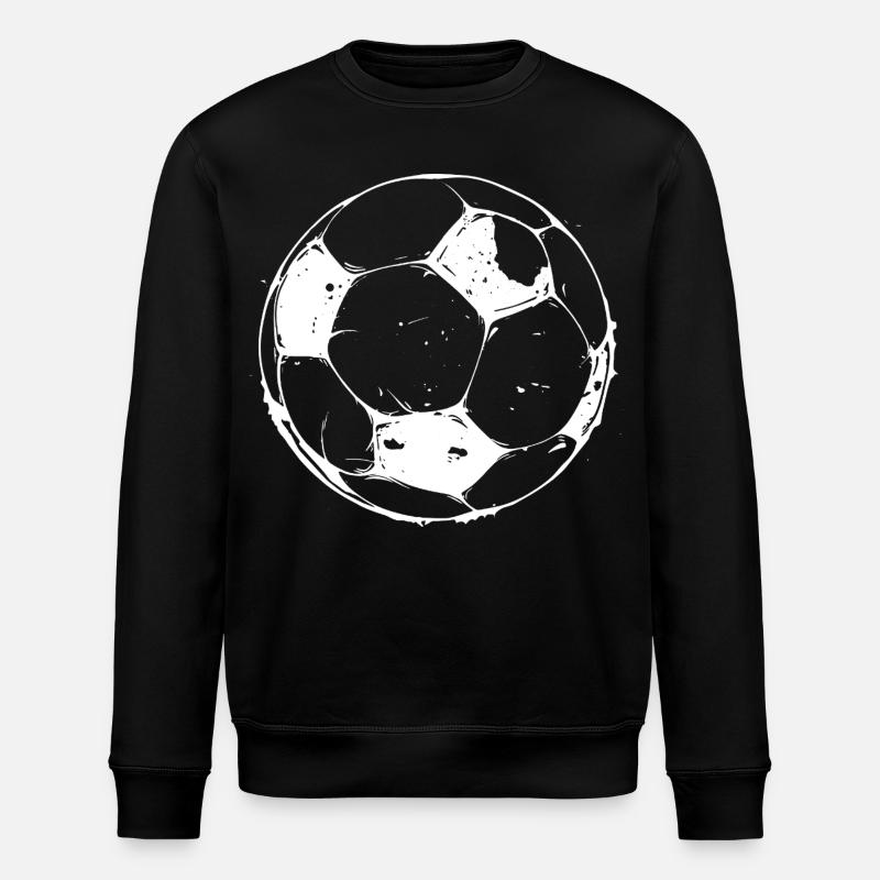 Fußball Zeichnung - Stanley/Stella Unisex Bio-Sweatshirt ROLLER - Schwarz