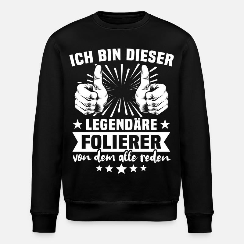 Folierer Legende - Stanley/Stella Unisex Bio-Sweatshirt ROLLER - Schwarz