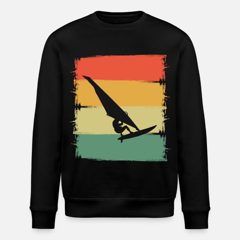 Windsurfer Silhouette - Stanley/Stella Unisex Bio-Sweatshirt ROLLER - Schwarz