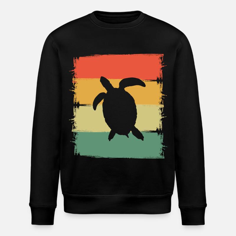 Turtle - Stanley/Stella ROLLER Unisex Organic Sweatshirt - black