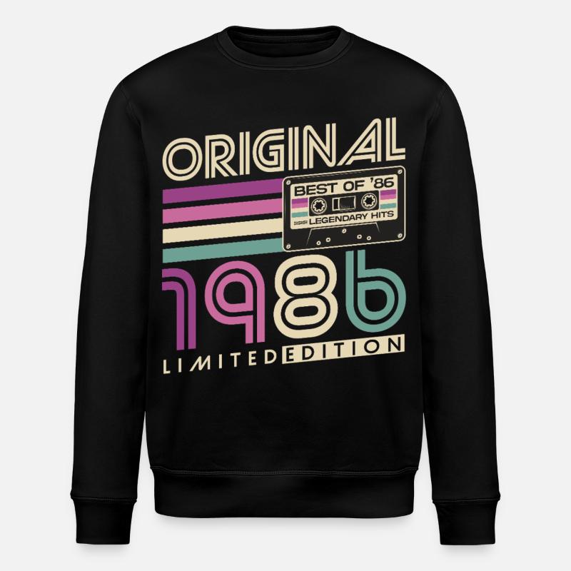 40e anniversaire Rétro Cadeau 1986 - Sweat bio ROLLER Stanley/Stella Unisexe - noir