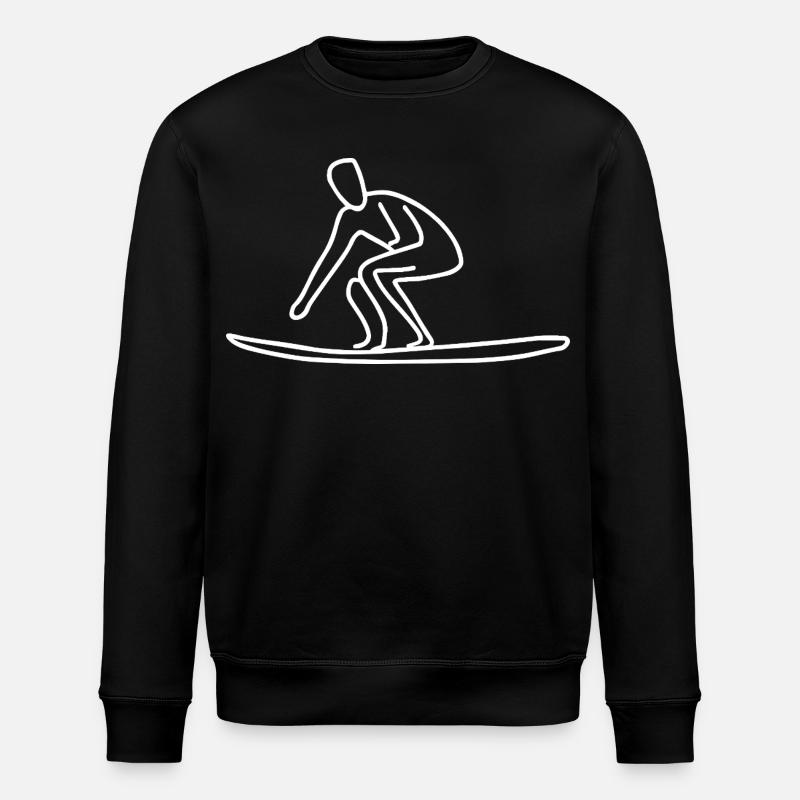 Dessin pour amateurs de surf - Sweat bio ROLLER Stanley/Stella Unisexe - noir