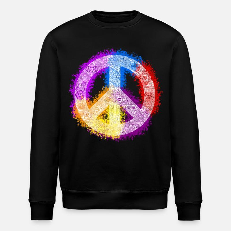 Signe de la paix de Zentangle - Sweat bio ROLLER Stanley/Stella Unisexe - noir