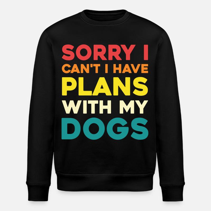 Kein Plan Ohne Hund - Stanley/Stella Unisex Bio-Sweatshirt ROLLER - Schwarz