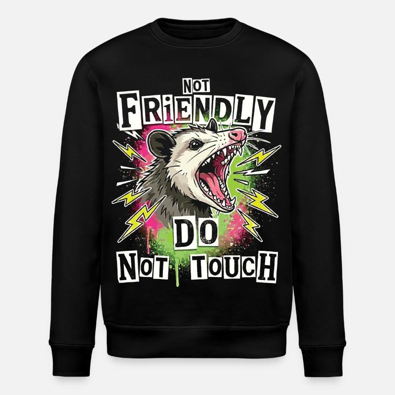 Opossum Pas Amical Mème Ironique Drôle - Sweat bio ROLLER Stanley/Stella Unisexe - noir