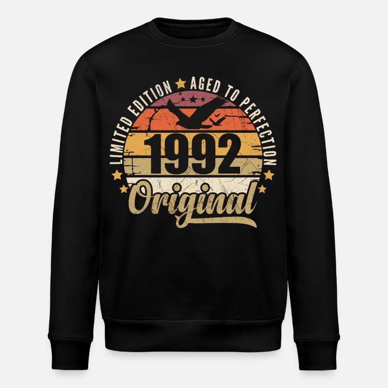 Geburtstagsgeschenk 1992 Original 1992 - Stanley/Stella Unisex Bio-Sweatshirt ROLLER - Schwarz