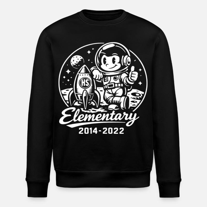 Elemental Astronaut Moon - Stanley/Stella ROLLER Unisex Organic Sweatshirt - black
