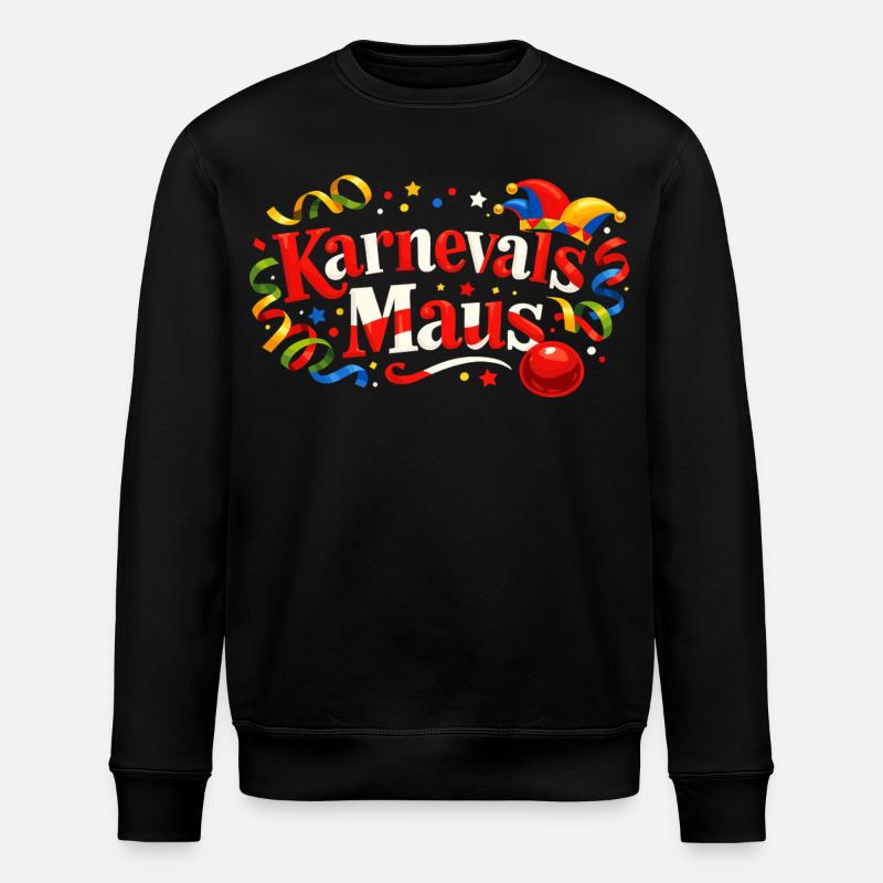 Karnevalsmaus Geschenk - Für Köln Fans - Stanley/Stella Unisex Bio-Sweatshirt ROLLER - Schwarz
