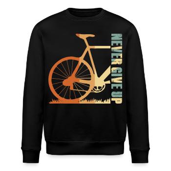 Fahrrad-Silhouette Gradient-Design - Stanley/Stella Unisex Bio-Sweatshirt ROLLER - Schwarz - Vorne - Nik (191cm)