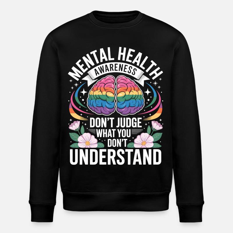 Mental Health Rainbow Brain - Sweat bio ROLLER Stanley/Stella Unisexe - noir