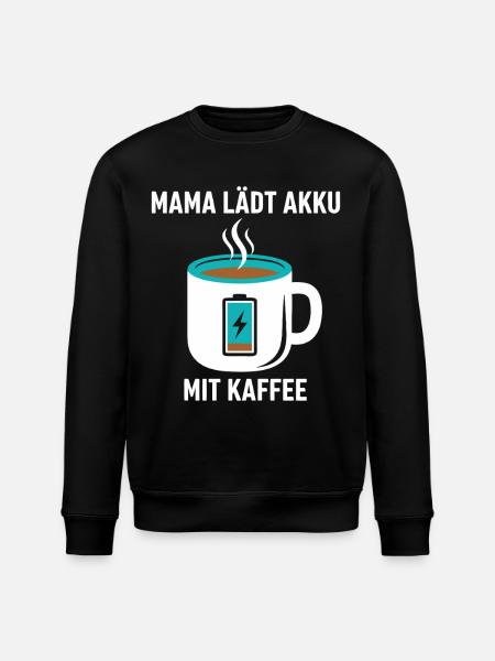 Mama Akku Kaffee - Stanley/Stella Unisex Bio-Sweatshirt ROLLER - Schwarz