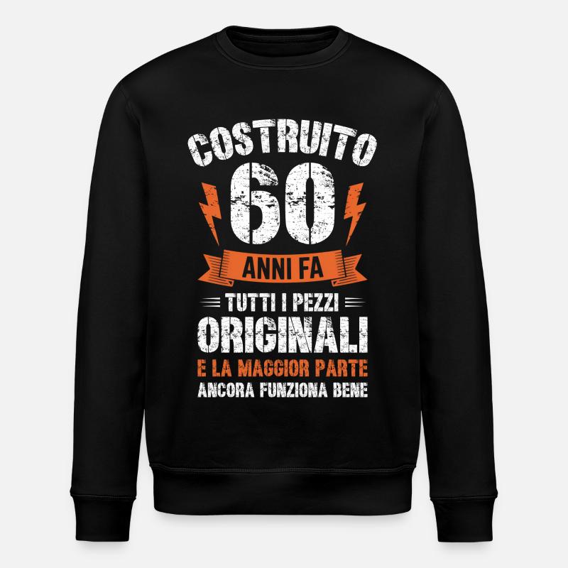 60 Anni fa compleanno retrò divertente - Stanley/Stella Unisex Bio-Sweatshirt ROLLER - Schwarz