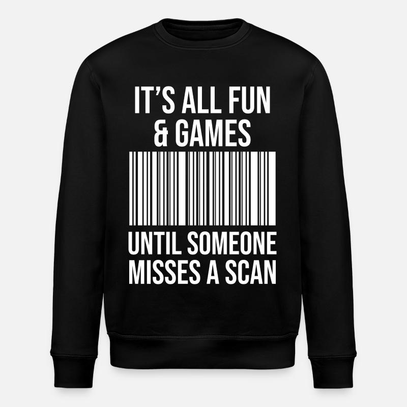 Barcodewitz: Spaß beim Scannen - Stanley/Stella Unisex Bio-Sweatshirt ROLLER - Schwarz