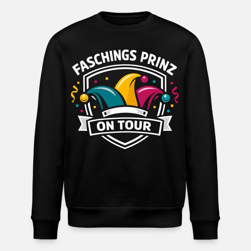 Faschingsprinz Karneval Party Konfetti - Stanley/Stella Unisex Bio-Sweatshirt ROLLER - Schwarz