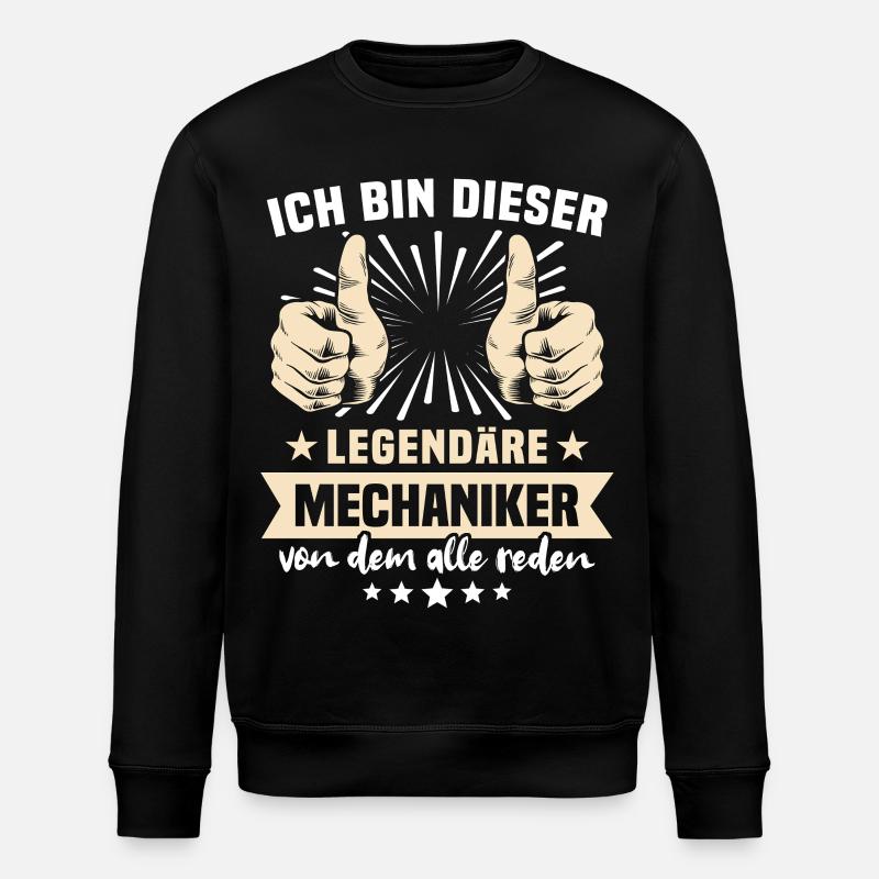 Mechaniker Sprüche - Stanley/Stella Unisex Bio-Sweatshirt ROLLER - Schwarz