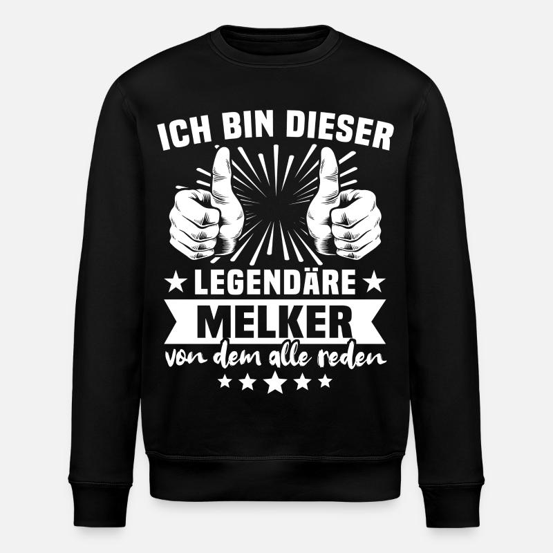 Légende de Melk - Sweat bio ROLLER Stanley/Stella Unisexe - noir