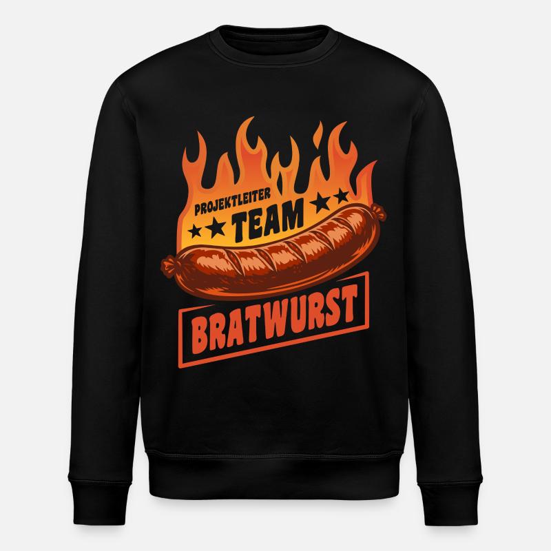 Projektleiter Team Bratwurst | Grillen Feuer - Stanley/Stella Unisex Bio-Sweatshirt ROLLER - Schwarz