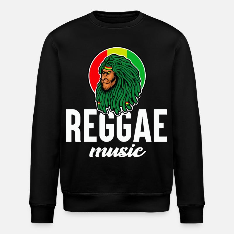 Reggae-Löwe in Rasta-Farben - Stanley/Stella Unisex Bio-Sweatshirt ROLLER - Schwarz