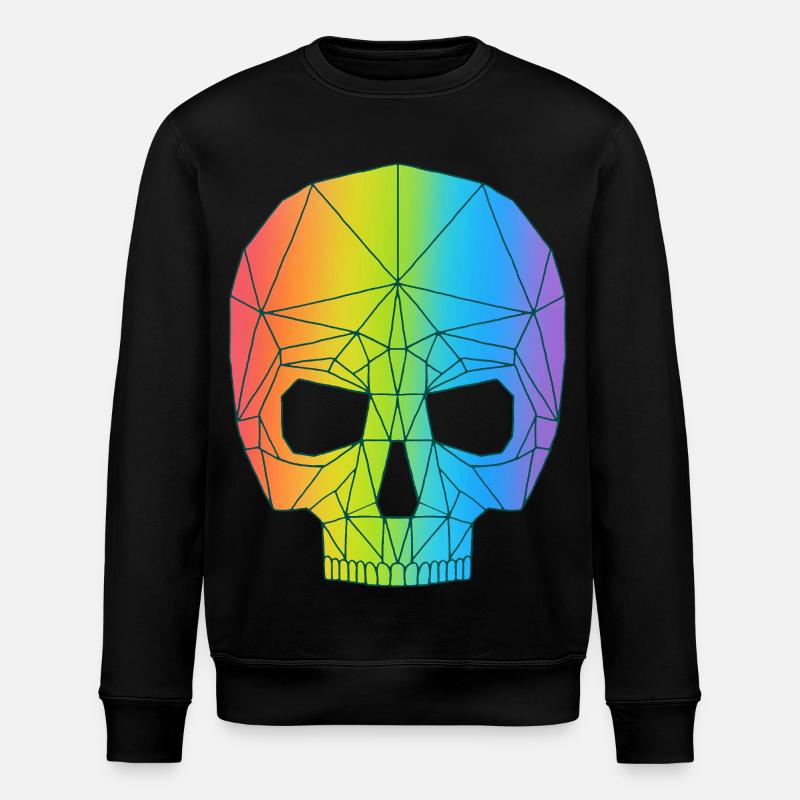 Schädel in Farbe - Stanley/Stella Unisex Bio-Sweatshirt ROLLER - Schwarz
