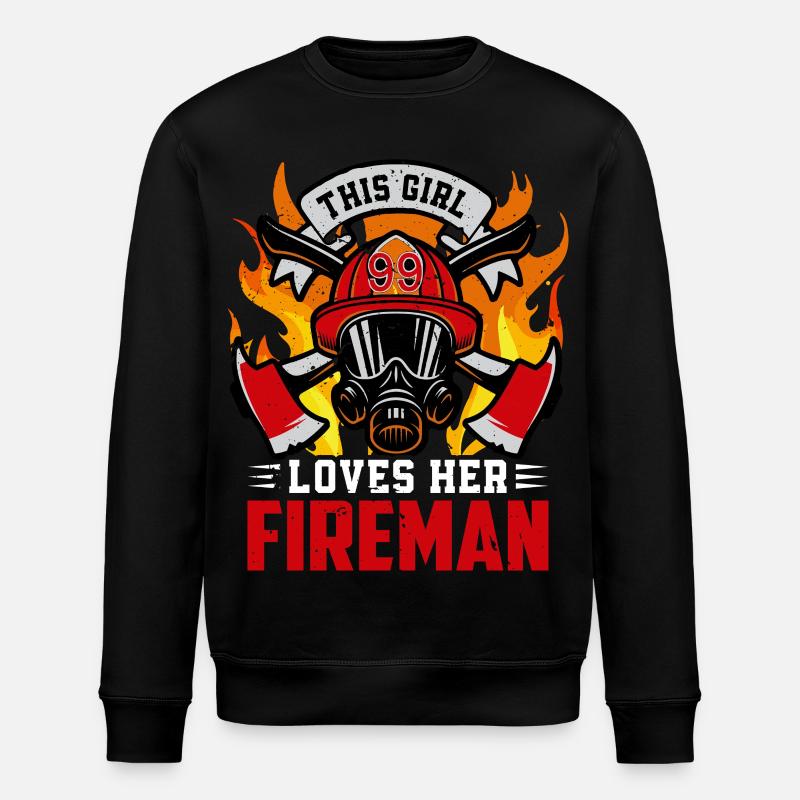 Fire brigade - Stanley/Stella ROLLER Unisex Organic Sweatshirt - black
