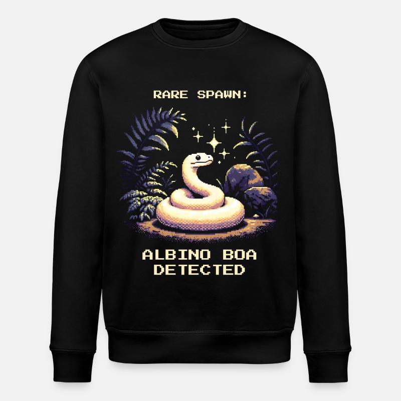 Albino-Boa entdeckt | Boa Constrictor Terrarium - Stanley/Stella Unisex Bio-Sweatshirt ROLLER - Schwarz
