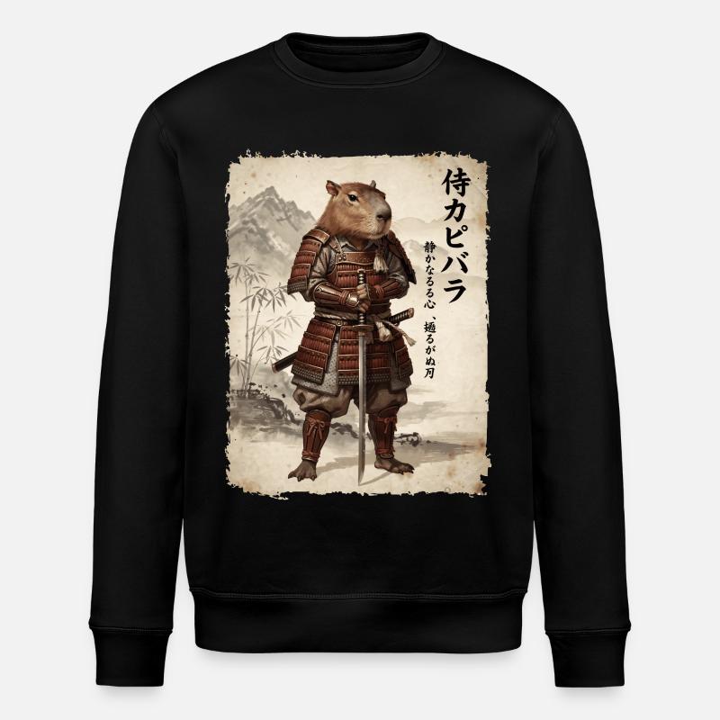 Samouraï, Capybara, Art japonais, Anime - Sweat bio ROLLER Stanley/Stella Unisexe - noir