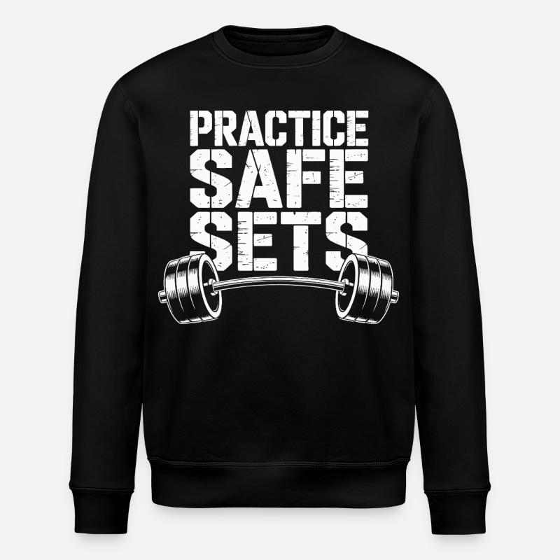 Practice safe sentences - Stanley/Stella ROLLER Unisex Organic Sweatshirt - black