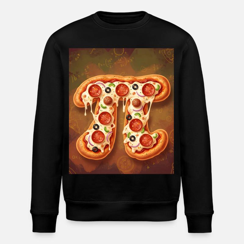 Pi Shape Pizza - Stanley/Stella ROLLER Unisex Organic Sweatshirt - black