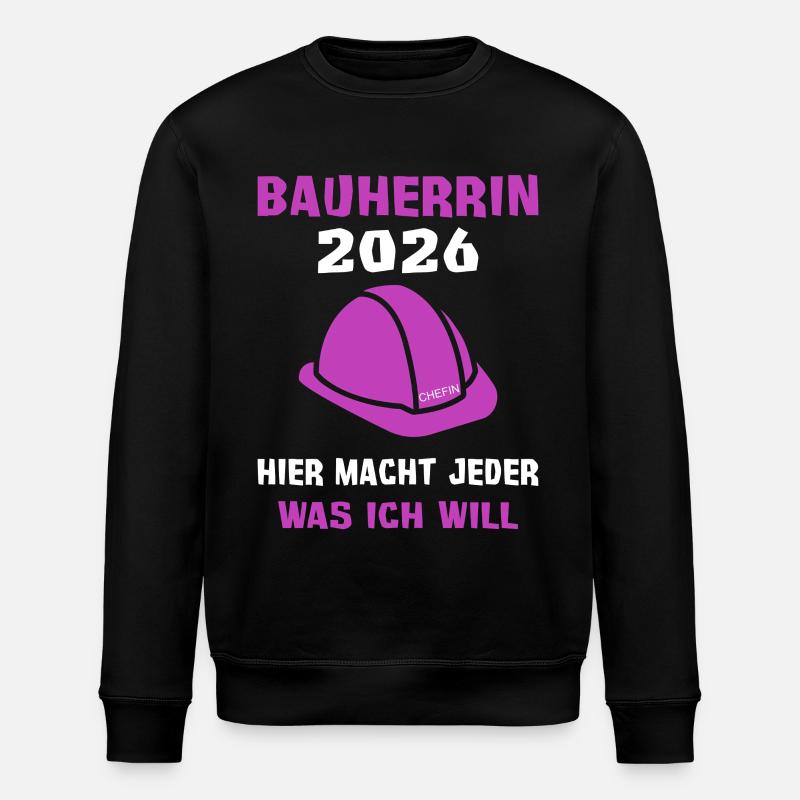 Client 2026 Construction Site - Stanley/Stella ROLLER Unisex Organic Sweatshirt - black