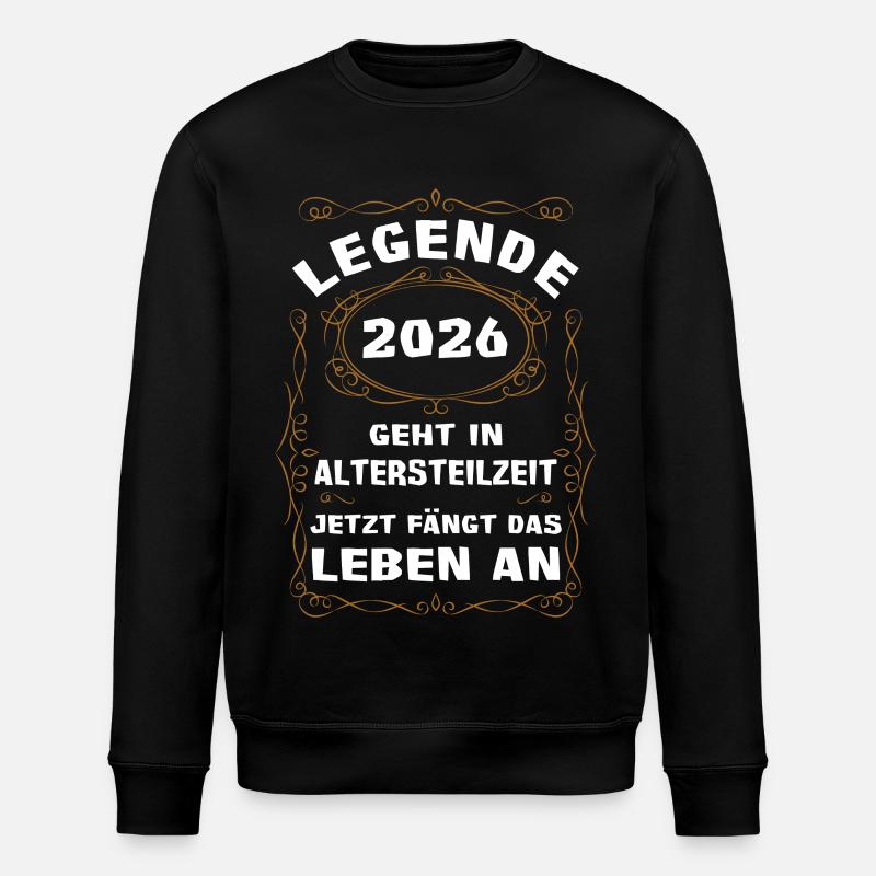 Legende 2026 Altersteilzeit - Stanley/Stella Unisex Bio-Sweatshirt ROLLER - Schwarz