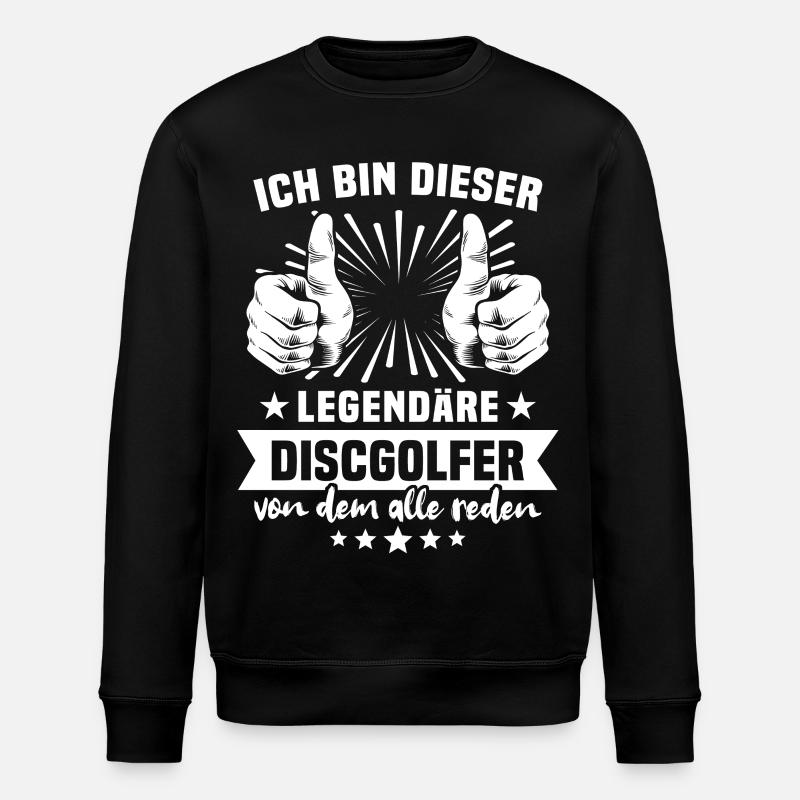 Discgolfer Legende - Stanley/Stella Unisex Bio-Sweatshirt ROLLER - Schwarz
