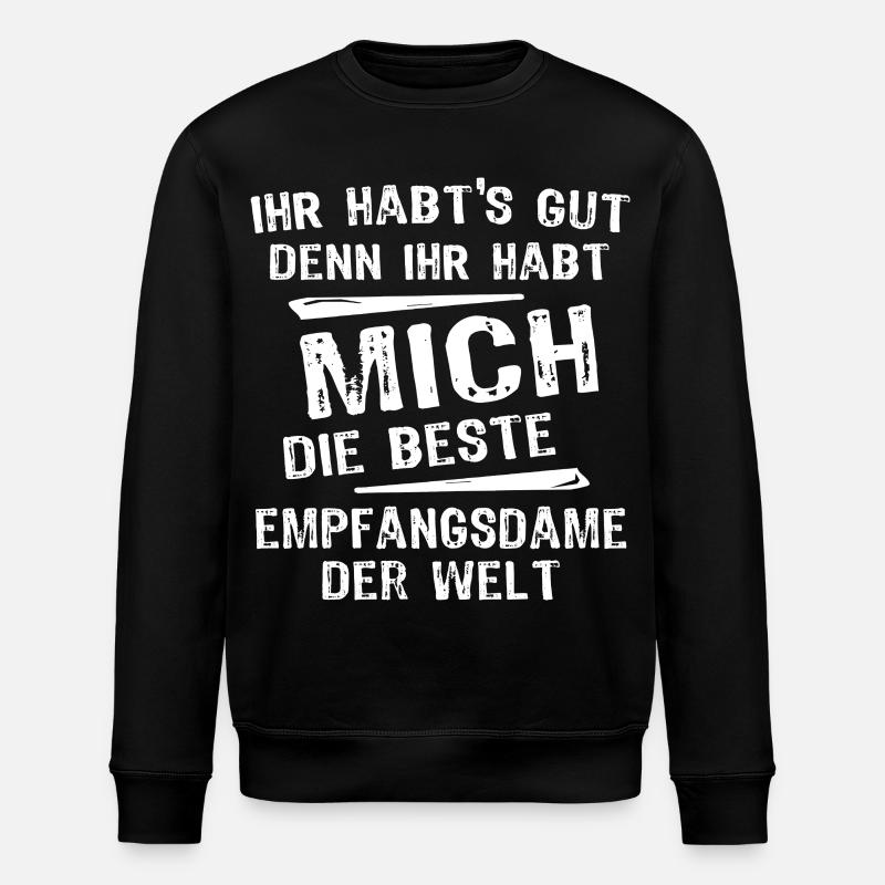 Receptionist - Stanley/Stella ROLLER Unisex Organic Sweatshirt - black