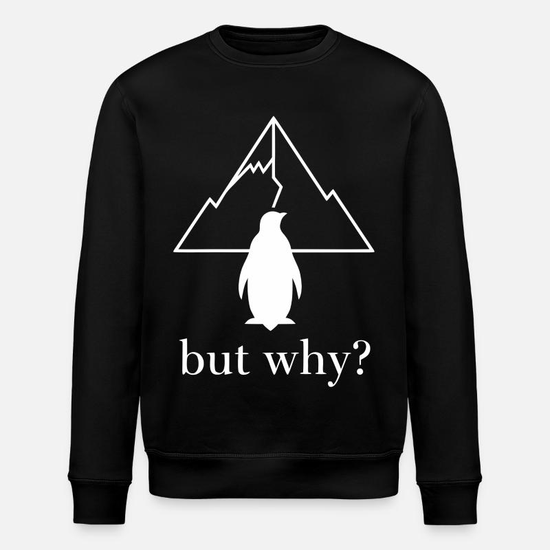 Pinguin | Lustiger Nihilistic Pinguin - Stanley/Stella Unisex Bio-Sweatshirt ROLLER - Schwarz