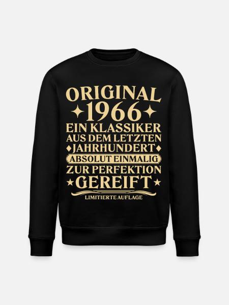 Originalklassikern från 1966, Last Century - Ekologisk sweatshirt ROLLER unisex från Stanley/Stella - svart