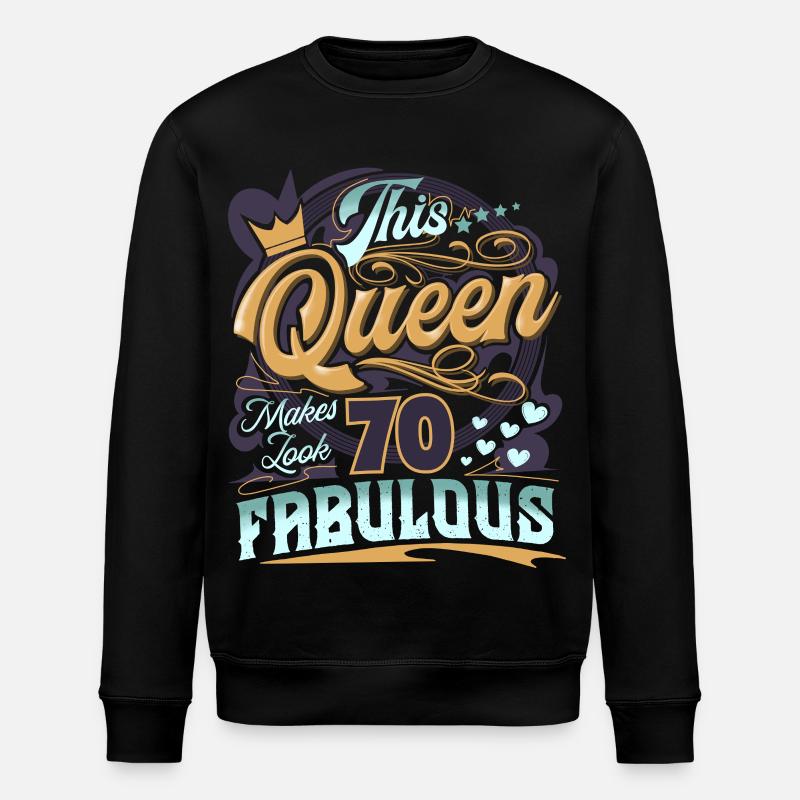 Reine du 70e anniversaire - Sweat bio ROLLER Stanley/Stella Unisexe - noir